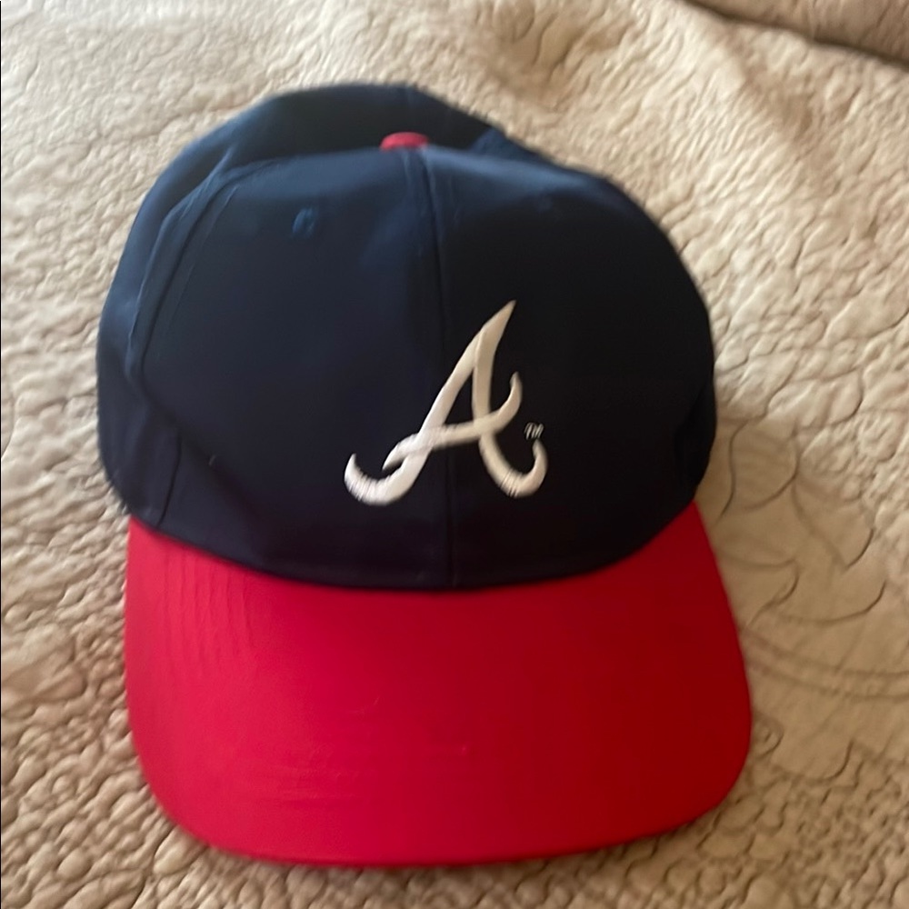 Atlanta Braves Navy and Red Cap youth or small women